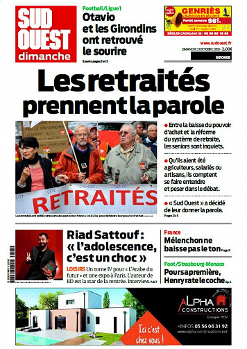 Sud Ouest Dimanche - Gironde - Dimanche 21 Octobre 2018