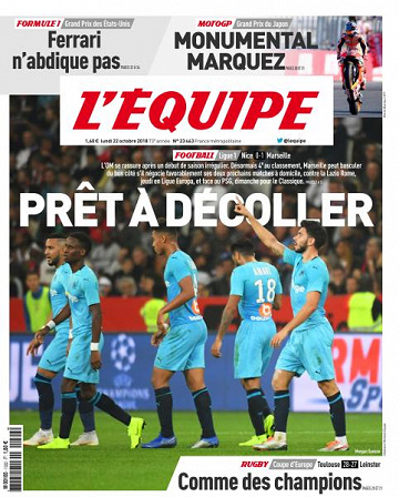L’equipe du Lundi 22 Octobre 2018