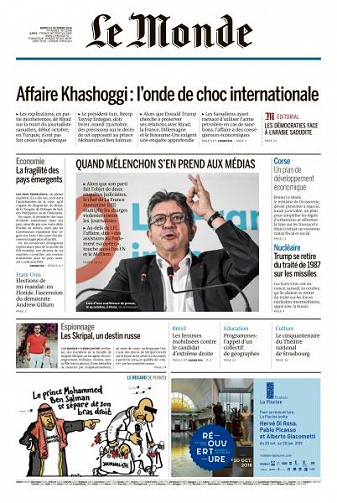 Le Monde du Mardi 22 Octobre 2018