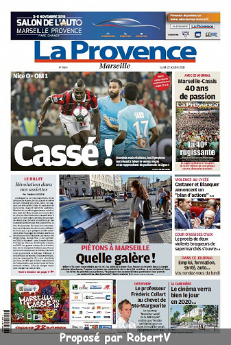 La Provence Marseille - Lundi 22 Octobre 2018