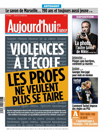 Aujourd’hui en France du Mercredi 23 Octobre 2018