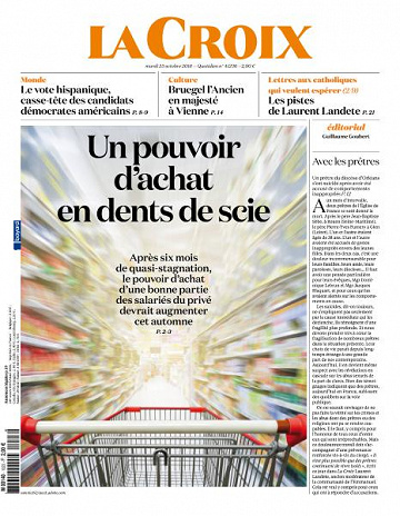 La Croix du Mercredi 23 Octobre 2018
