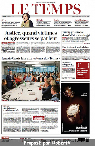 Le Temps - Mardi 23 Octobre 2018
