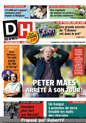 La Dernière Heure Charleroi-Centre - Mardi 23 Octobre 2018