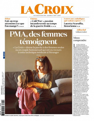 La Croix du Jeudi 24 Octobre 2018