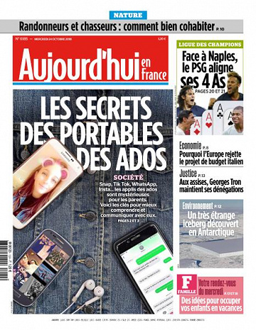 Aujourd’hui en France du Jeudi 24 Octobre 2018