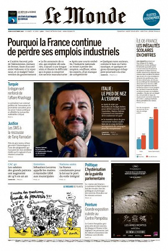 Le Monde du Vendredi 25 Octobre 2018