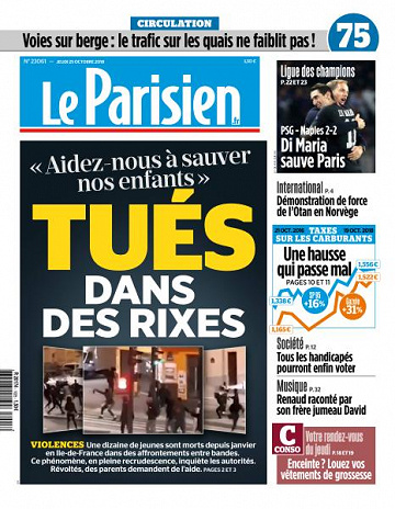 Le Parisien du Jeudi 25 Octobre 2018