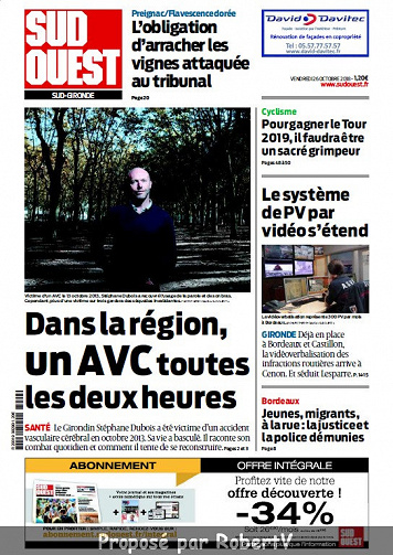 Sud Ouest Sud-Gironde - Vendredi 26 Octobre 2018