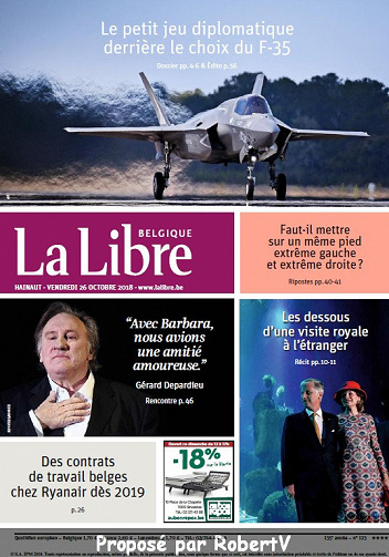 La Libre Belgique - Vendredi 26 Octobre 2018