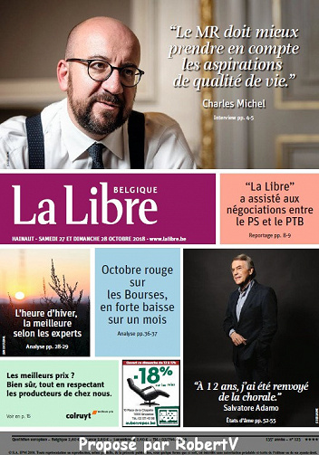 La Libre Belgique - Samedi 27 et Dimanche 28 Octobre 2018