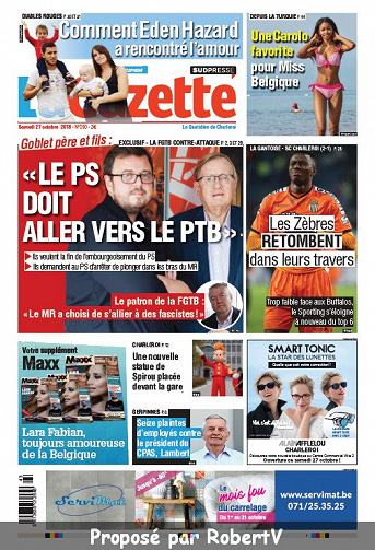La Nouvelle Gazette Charleroi - Samedi 27 Octobre 2018