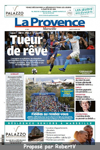 La Provence Marseille - Lundi 29 Octobre 2018