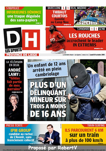 La Dernière Heure Liège - Lundi 29 Octobre 2018