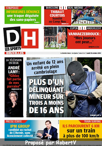 La Dernière Heure Bruxelles - Lundi 29 Octobre 2018