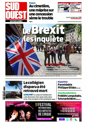 Sud Ouest Dax - Sud-Landes - Lundi 29 Octobre 2018