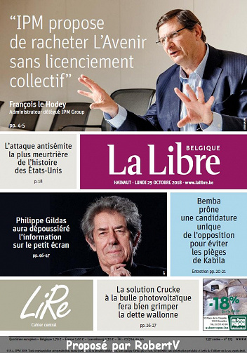 La Libre Belgique - Lundi 29 Octobre 2018
