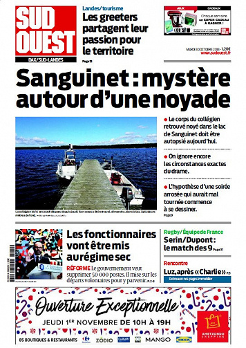 Sud Ouest Dax - Sud-Landes - Mardi 30 Octobre 2018