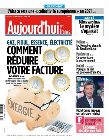 Aujourd’hui en France du Mercredi 31 Octobre 2018