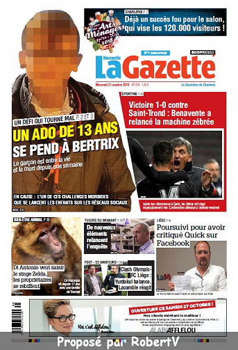 La Nouvelle Gazette (2 éditions) - Mercredi 31 Octobre 2018