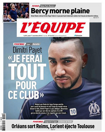 L’equipe du Jeudi 1er Novembre 2018