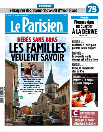 Le Parisien du Jeudi 1er Novembre 2018