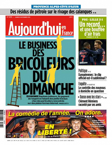 Aujourd’hui en France du Samedi 3 Novembre 2018