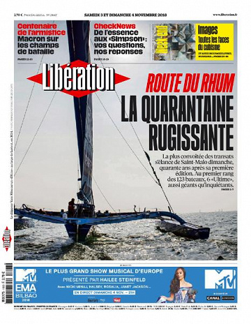 Liberation du Samedi 3 et Dimanche 4 Novembre 2018