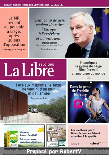 La Libre Belgique - Samedi 3 et Dimanche 4 Novembre 2018