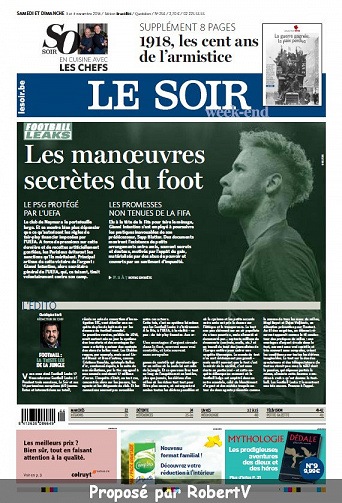Le Soir - Samedi 3 et Dimanche 4 Novembre 2018