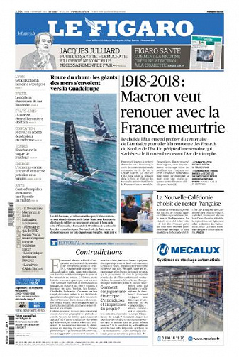 Le Figaro du Lundi 5 Novembre 2018