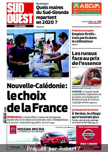 Sud Ouest Sud-Gironde - Lundi 5 Novembre 2018