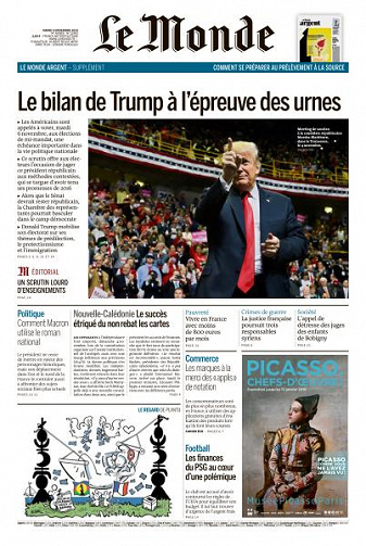 Le Monde du Mardi 6 Novembre 2018