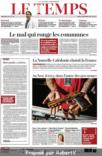 Le Temps - Lundi 5 Novembre 2018