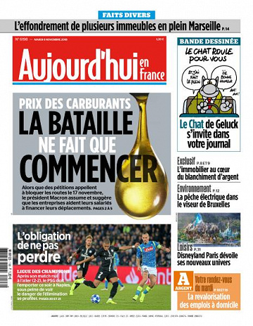 Aujourd’hui en France du Mardi 6 Novembre 2018