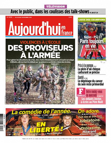Aujourd’hui en France du Mercredi 7 Novembre 2018