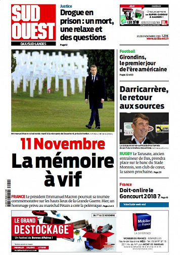 Sud Ouest Dax - Sud-Landes - Jeudi 8 Novembre 2018