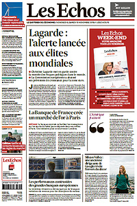 Les Echos du Vendredi 9 et Samedi 10 Novembre 2018