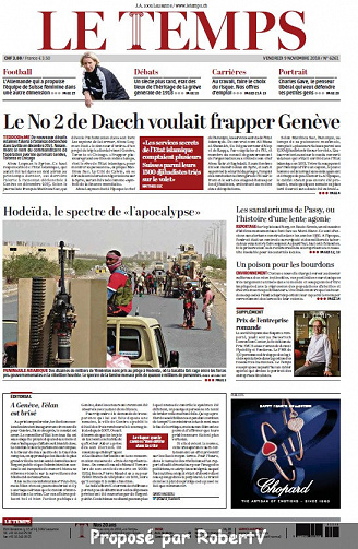 Le Temps - Vendredi 9 Novembre 2018