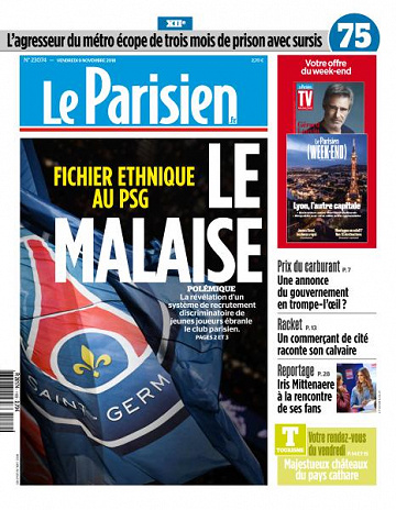 Le Parisien du Vendredi 9 Novembre 2018