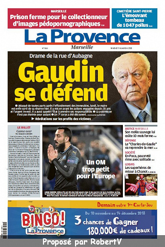 La Provence Marseille - Vendredi 9 Novembre 2018