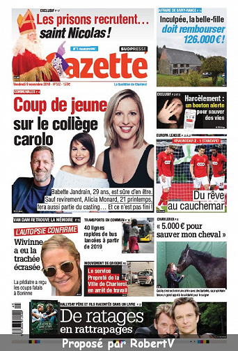 La Nouvelle Gazette (2 éditions) - Vendredi 9 Novembre 2018
