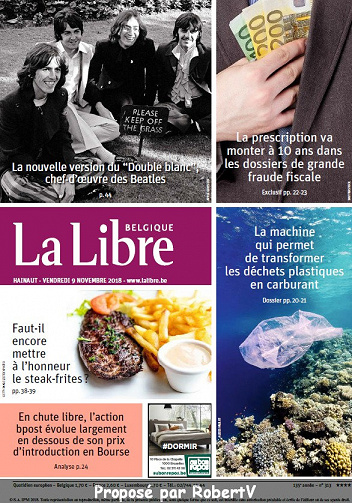 La Libre Belgique - Vendredi 9 Novembre 2018