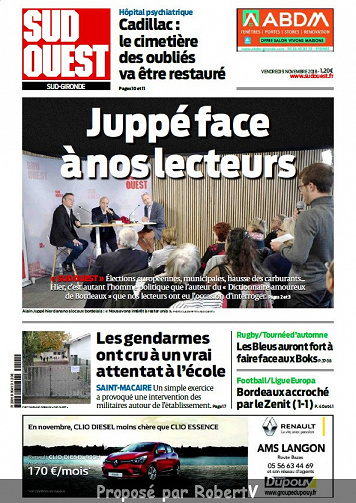 Sud Ouest Sud-Gironde - Vendredi 9 Novembre 2018