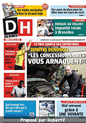 La Dernière Heure (3 éditions) - Samedi 10 et Dimanche 11 Novembre 2018