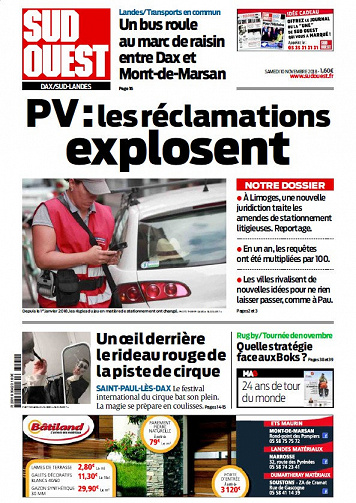 Sud Ouest Dax - Sud-Landes - Samedi 10 Novembre 2018
