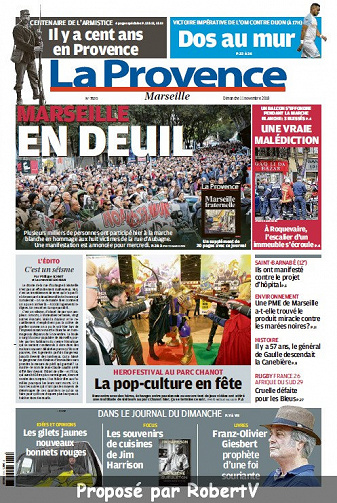 La Provence Marseille - Dimanche 11 Novembre 2018