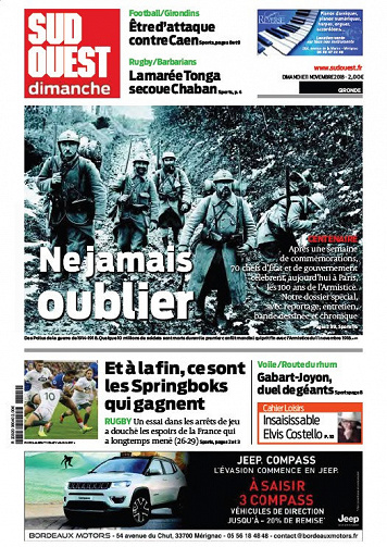 Sud Ouest Dimanche - Gironde - Dimanche 11 Novembre 2018