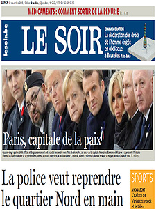 Le Soir du du Lundi 12 Novembre 2018