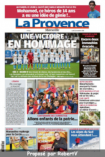 La Provence Marseille - Lundi 12 Novembre 2018